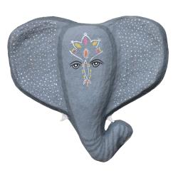 Trophée mural en papier mâché grand éléphant