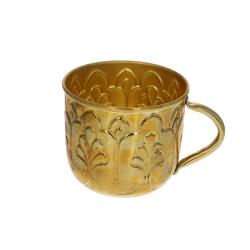Tasse en laiton feuilles