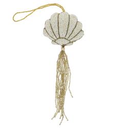 Suspension de Noël coquillage en perles
