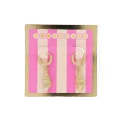 Boucles d'oreilles mini créoles coquillage