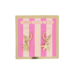 Boucles d'oreilles mini créoles étoile de mer