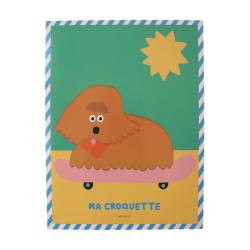 Affiche enfant chien et skate - Croquette