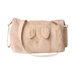 Sac à langer fausse fourrure crème lapin - Chichi pompon