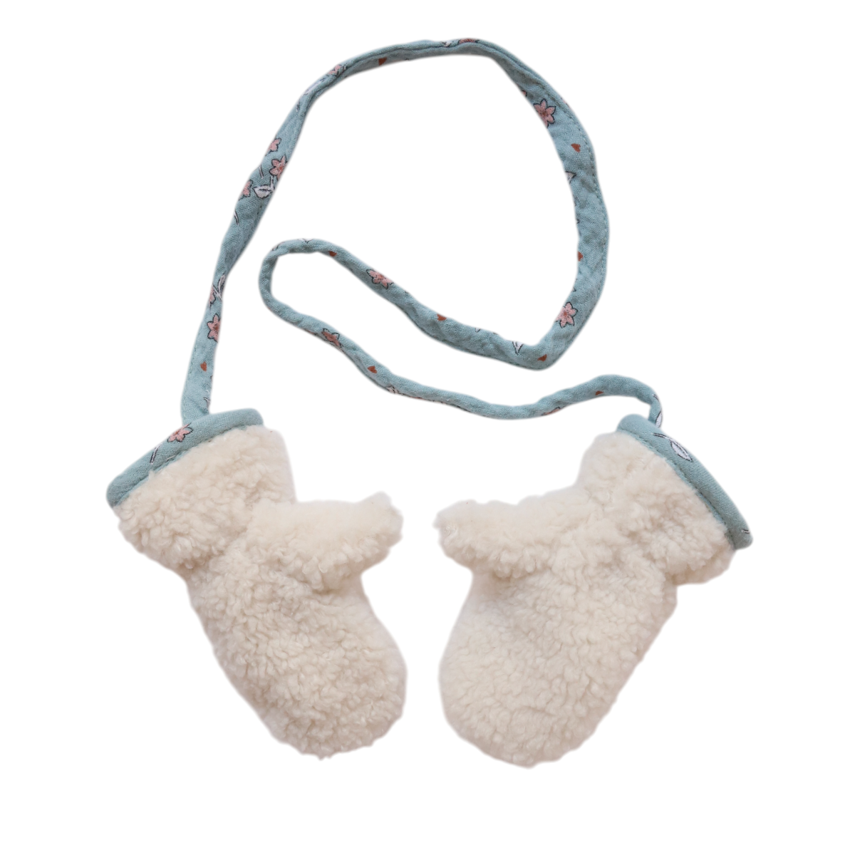 Moufles bébé sherpa fleuri - À la cueillette