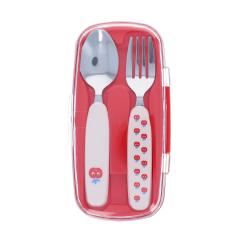 Set de couverts pomme rouge - Vichy chéri