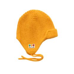 Chapka bébé en tricot jaune - La forêt