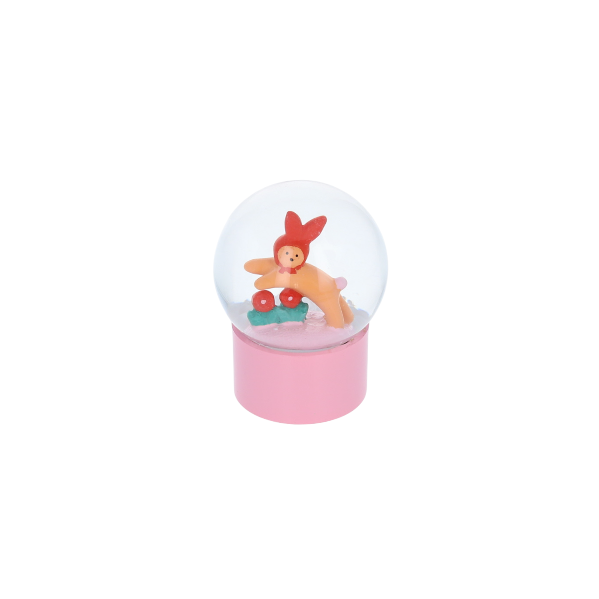 Petite boule à neige lapin rose - Chichi pompon