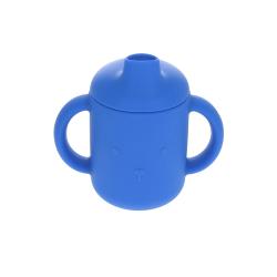 Tasse d'apprentissage en silicone ours bleu - Petit déj