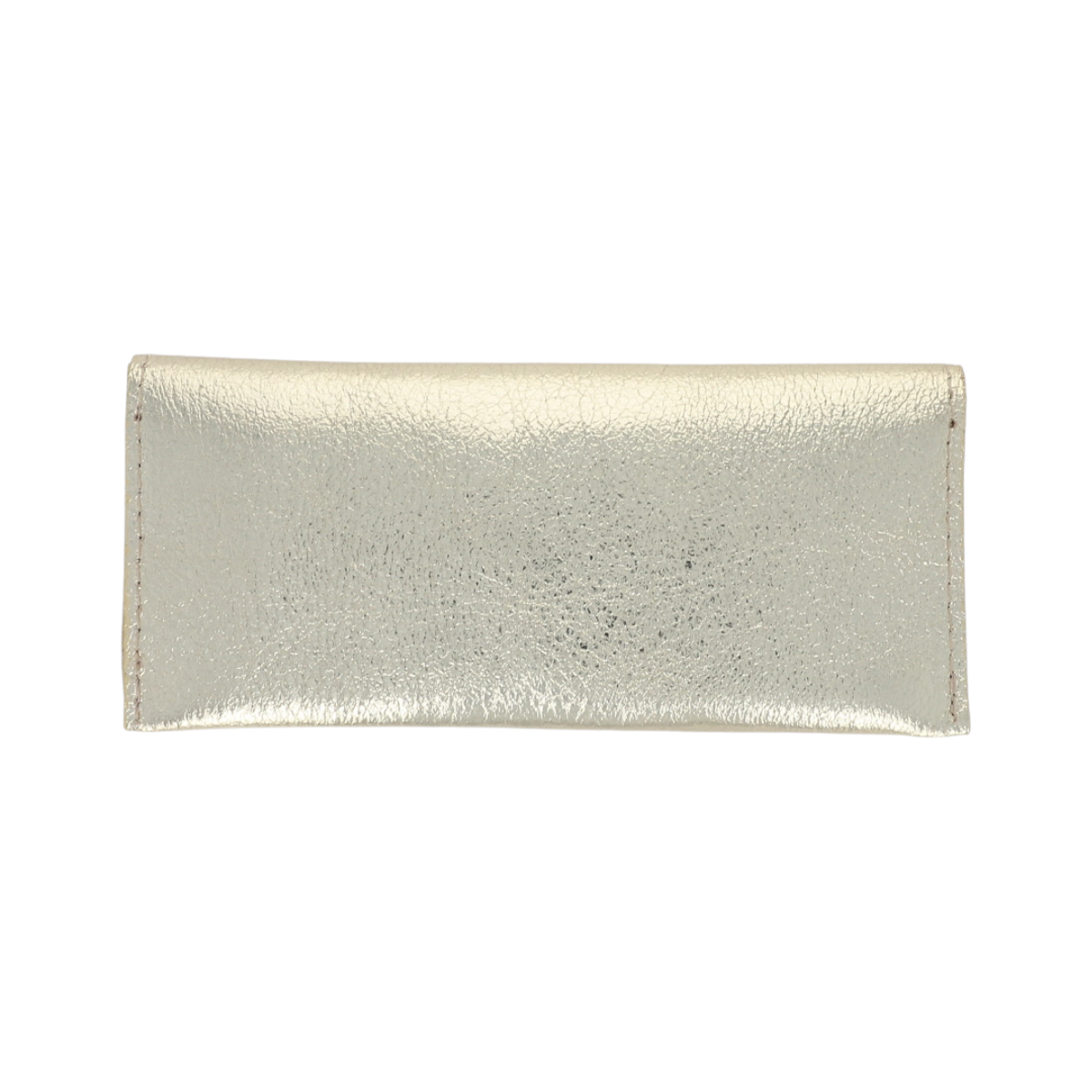 Pochette à bijoux en cuir irisé doré