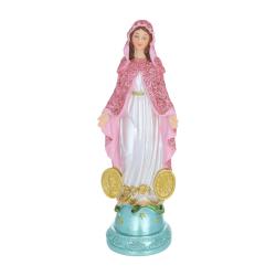 Statue vierge Miraculeuse rose pailletée