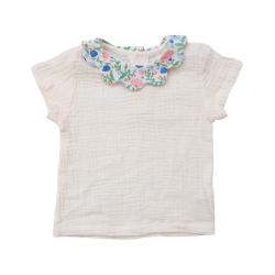 Tee-shirt écru et fleurs 12-18 mois - Joli Paon