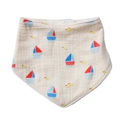 Bavoir bandana éponge bateaux - Petit Matelot