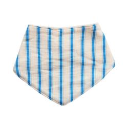 Bavoir bandana éponge rayé bleu - Petit Matelot
