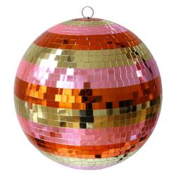 Boule disco à facettes rose doré orange 40 cm
