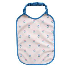 Bavoir imperméable élastique fleurs bleues - Joli Paon