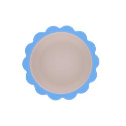 Bol en silicone fleur bicolore bleu - Joli Paon