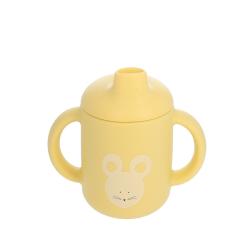 Tasse d'apprentissage en silicone jaune - Petites Souris