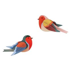 Trophée oiseaux rouges-gorges
