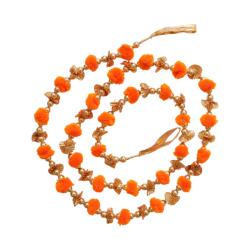 Guirlande indienne à pompons orange