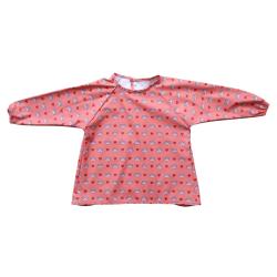 Bavoir tablier d'activités enfant fleuri rose - Marguerite