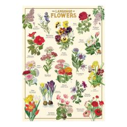 Affiche vintage langage des fleurs