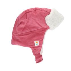 Chapka en sherpa blanc et velours rose - Dans la Ferme