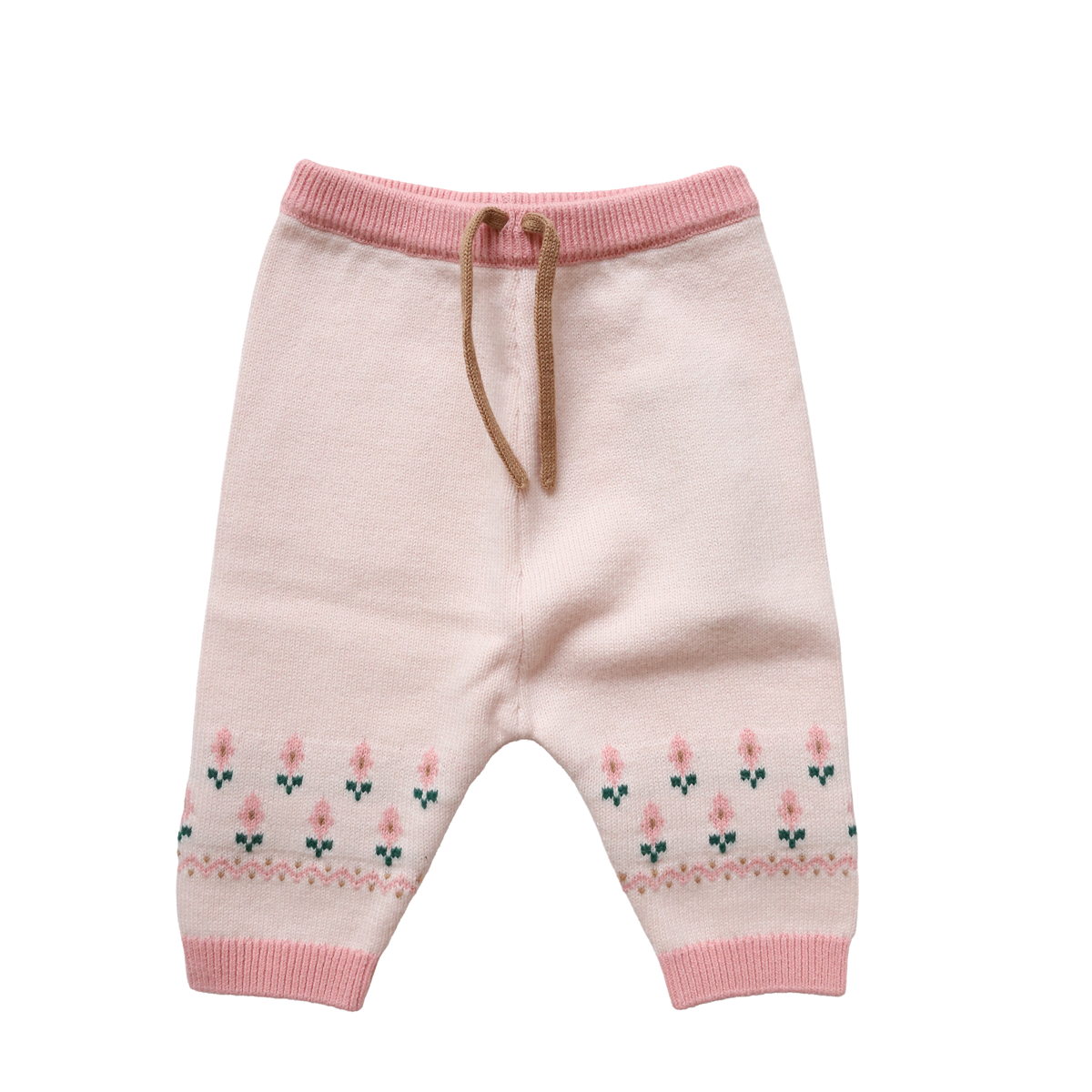 Pantalon jacquard rose oie 3 mois - Dans la ferme