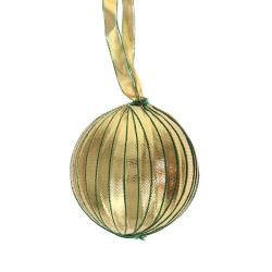 Boule de Noël galon Indien doré et vert