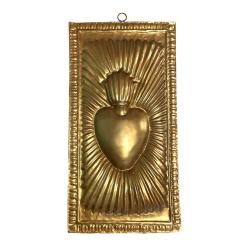 Suspension en laiton ex-voto rectangulaire