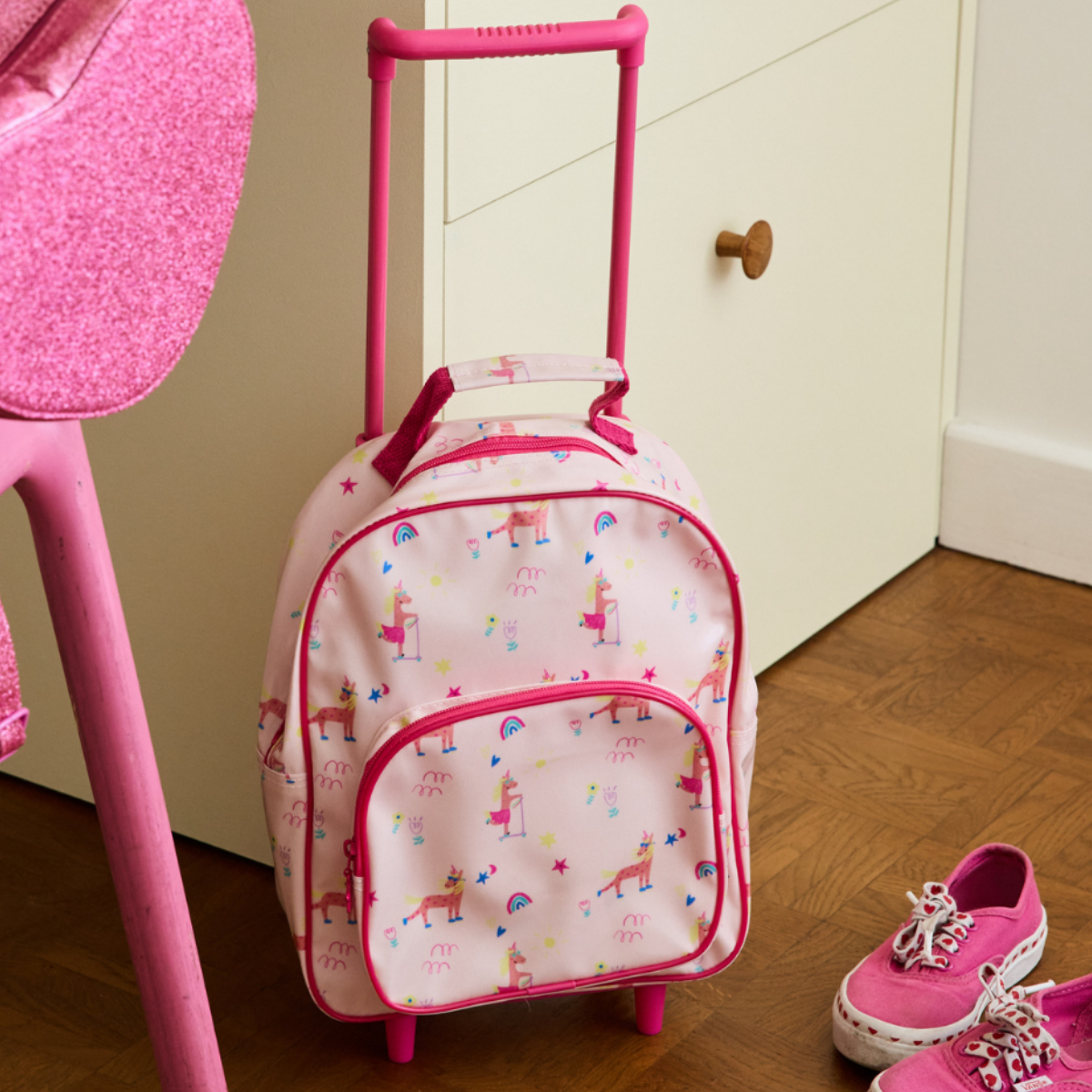 Sac cartable à roulettes enfant Licornes
