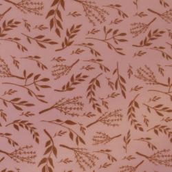 Toile cirée rose botanique