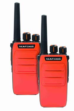 Pack 2 talkies-walkies Num'axes TLK1054 Orange, MADE IN CHASSE - Equipements de chasse