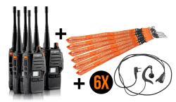 Pack 6 talkies-walkies Walderg P9 Pro, MADE IN CHASSE - Equipements de chasse