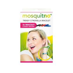 5 Bracelets anti moustiques taille ajustable - Couleur aléatoire- MosquitNo