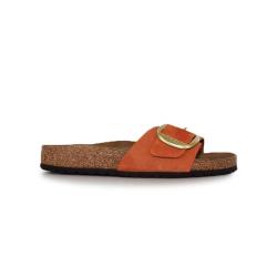 BIRKENSTOCK - BIRKENSTOCK - Madrid Big Buckle Nubuck Orange Femme - CHAUSSMART