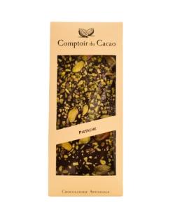 Tablette chocolat noir - pistache
