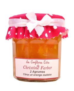 Confiture 2 agrumes - orange maltaise et citron jaune