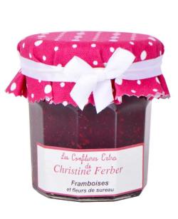 Confiture de framboises et fleurs de sureau