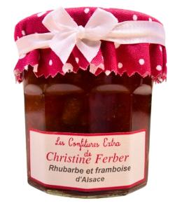 Confiture de rhubarbe et framboise