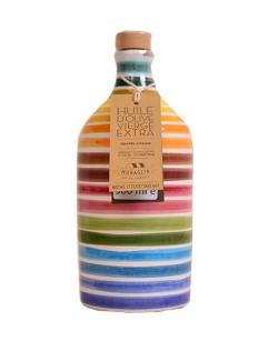 Huile d'olive monovariétale Coratina - Bouteille arc-en-ciel