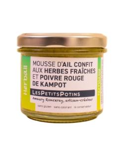 Herbail - Mousse d'ail confit aux Herbes fraîches et poivre rouge de Kampot