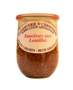 Plat cuisiné Saucisses aux lentilles