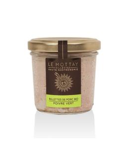 Rillettes de porc bio au poivre vert