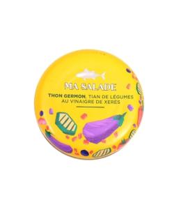 Salade de thon germon et tian de légumes au vinaigre de Xérès