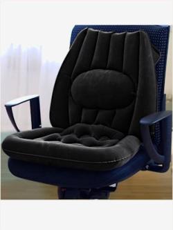 Coussin chaise avec soutien lombaire gonflable - anthracite - 0 - Moda Vilona