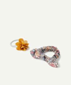 Le lot de 2 élastiques avec motifs fleurs - TU