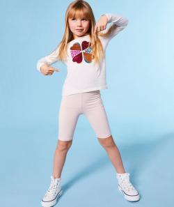 Le short cycliste rose pâle en fibres recyclées - 3 A