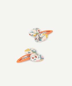 Lot de 2 barrettes noeuds fleuris - TU