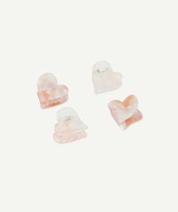 Le lot de 4 pinces crabes en forme de coeurs - TU