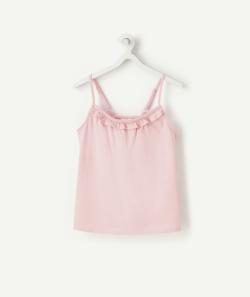 T-shirt à bretelles fille rose en fibres recyclées - 8 A